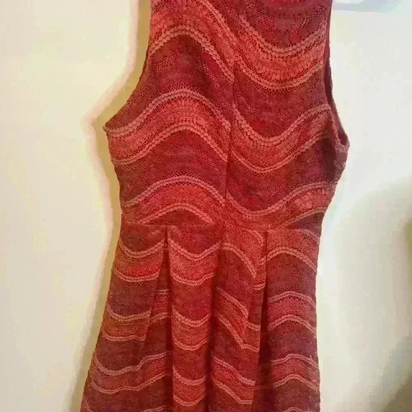 Francesca’s Sz M Orange  Halter Mini Dress Fit and Flare Cocktail - Picture 5 of 5